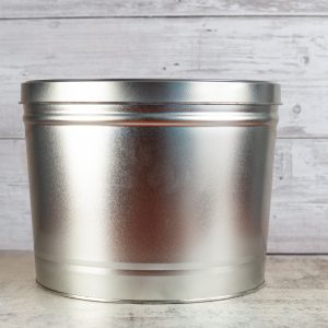2 gallon silver tin